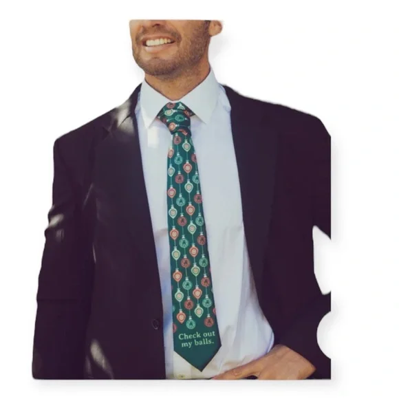 Mens Check out my Balls Necktie - Picture 3 of 3